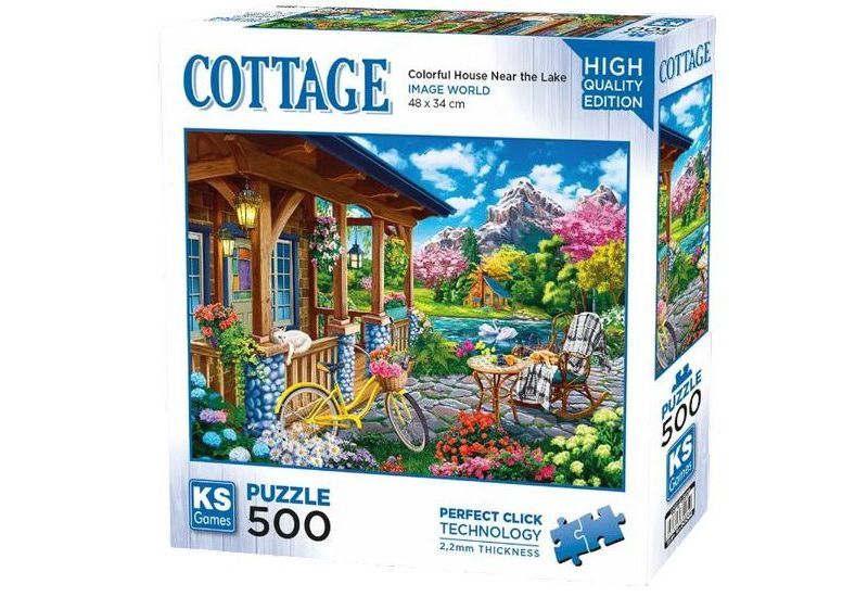 Colorful House Near the Lake